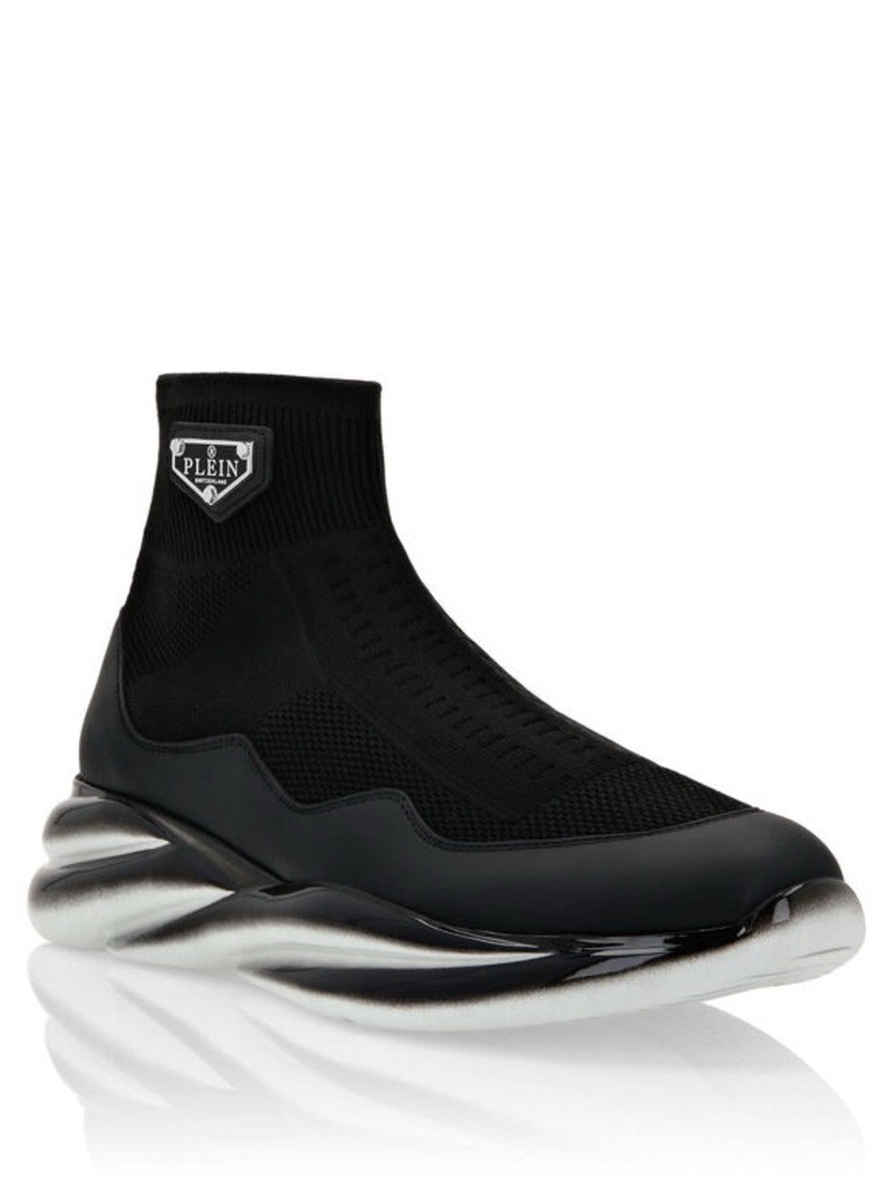 PHILIPP PLEIN RUNNER SOCKS SKYWALKER Luxury Italian Leather Sneakers Shoes